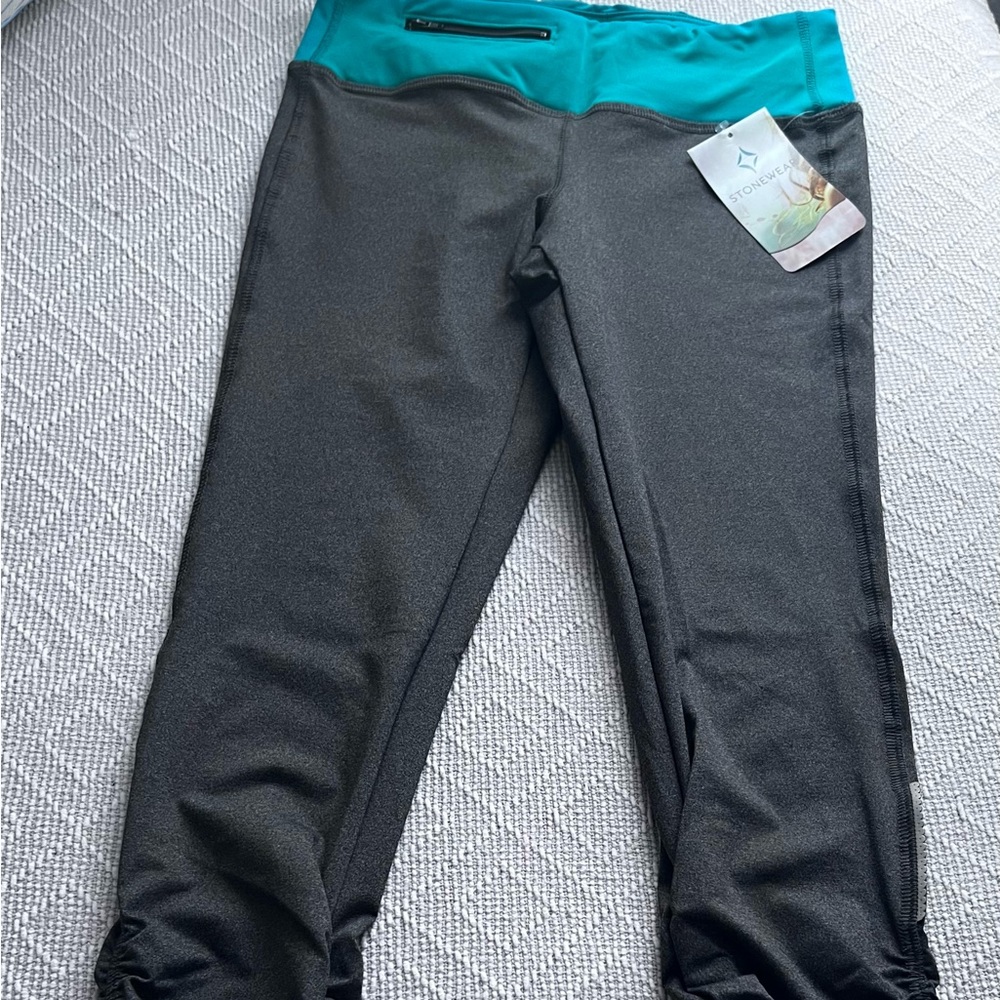 Stonewear Designs Grey & Robin Egg Sprinter Leggings